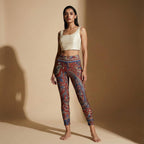 Red Boho Paisley Leggings | High Waist Festival Yoga Pants