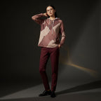 Burgundy Geometric Hoodie | Quiet Luxury Artwear Pullover