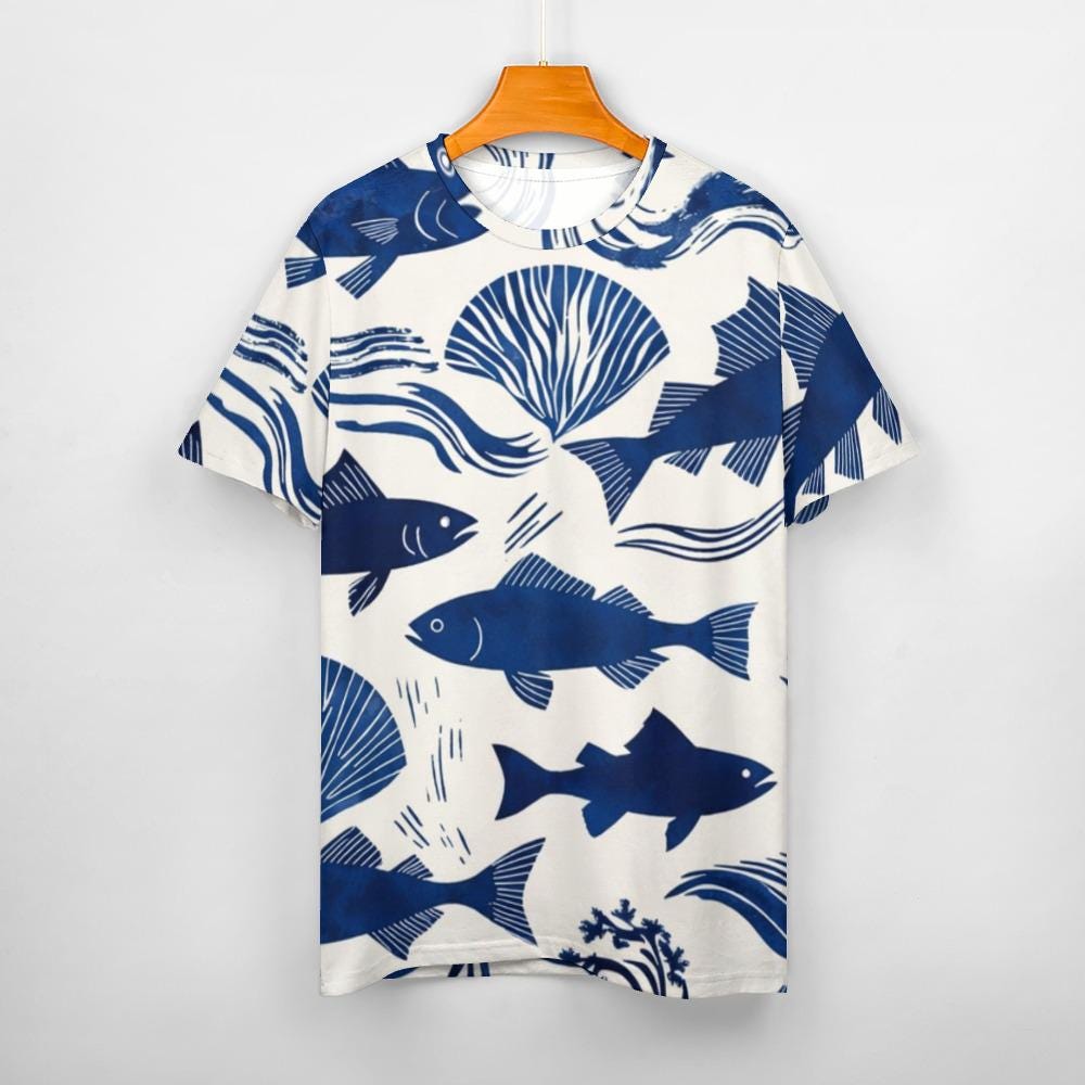 Sardine Cotton Graphic Tee | Amalfi Coastal Vacation Shirt