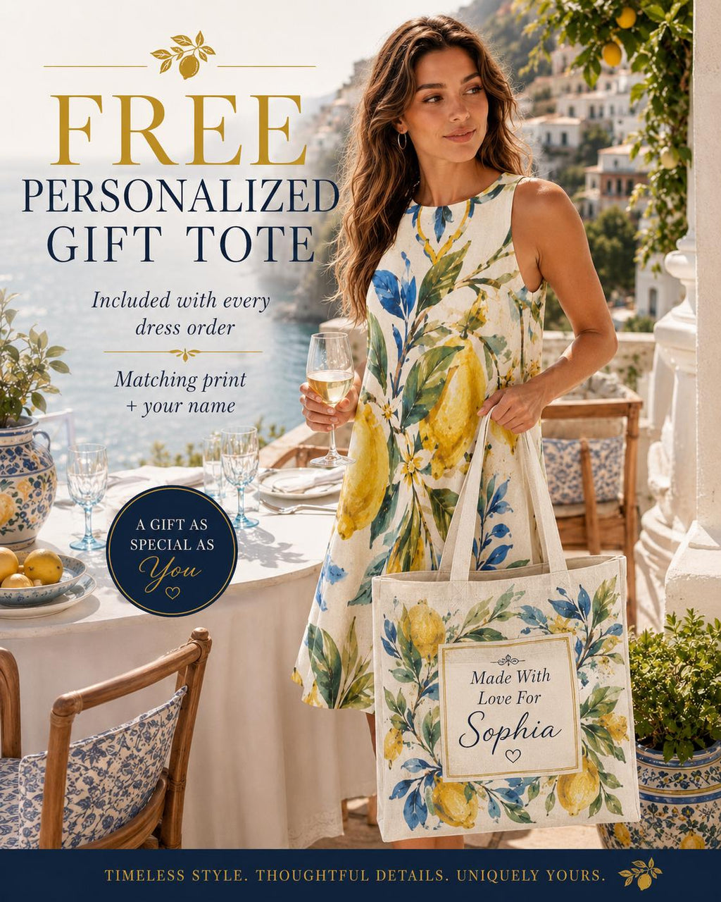 Watercolor Lemon A-Line Dress | Amalfi Pocket Vacation Dress