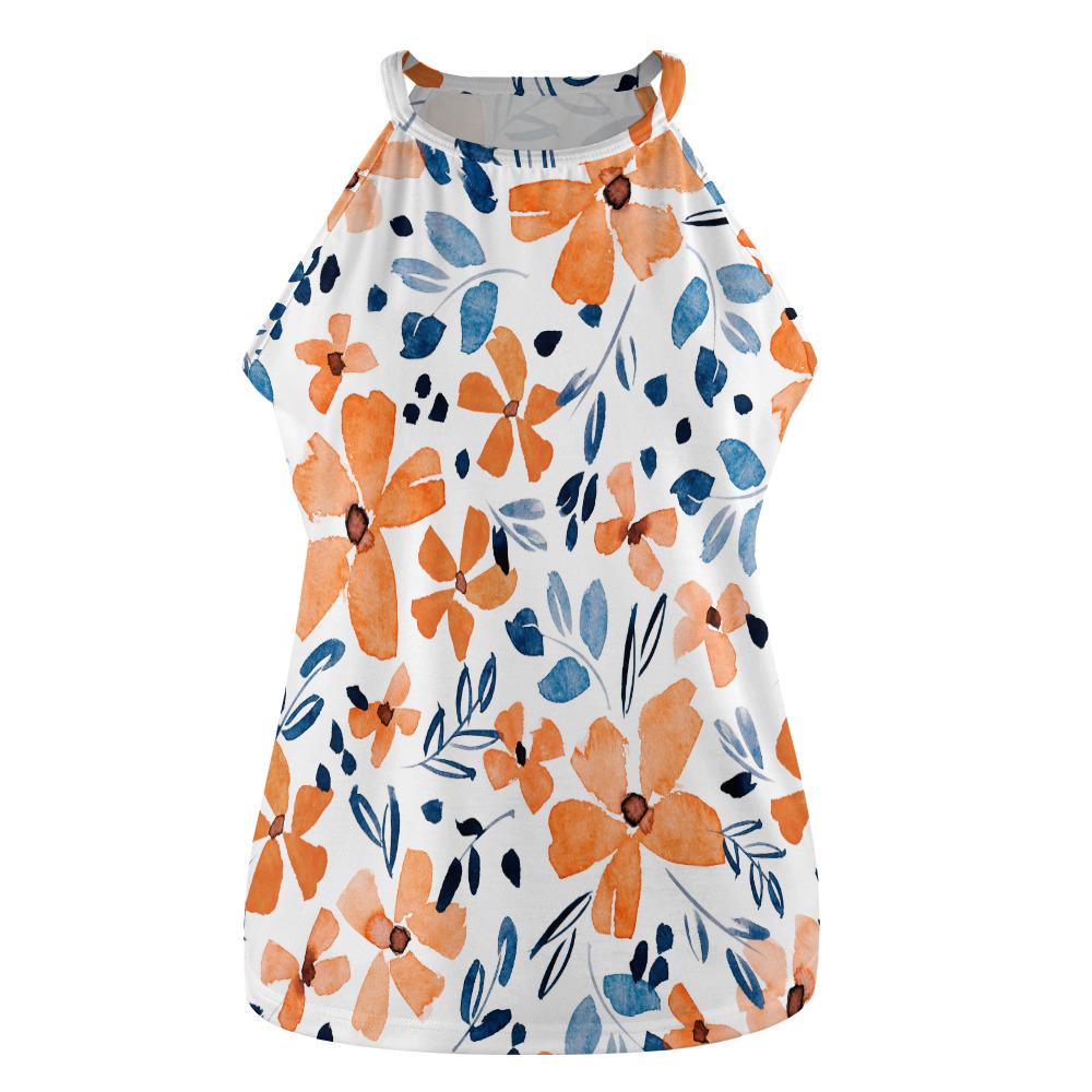Floral Sleeveless Tank Top | Lightweight Summer Vacation Blouse