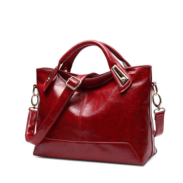 Women's structured PU shoulder bag, 32 × 25 × 14 cm