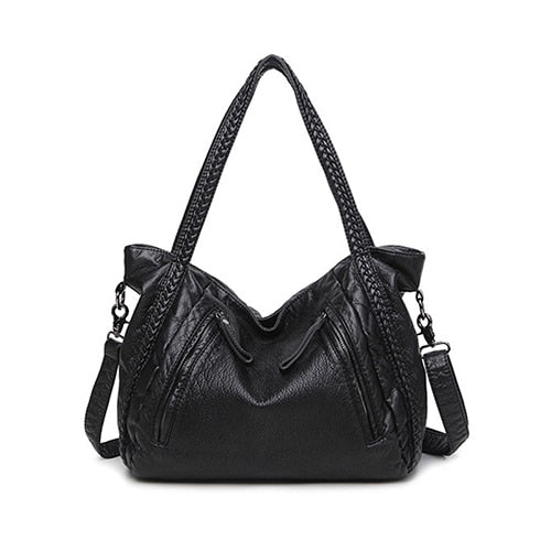 Women's large black hobo tote bag in 47cm or 52cm size