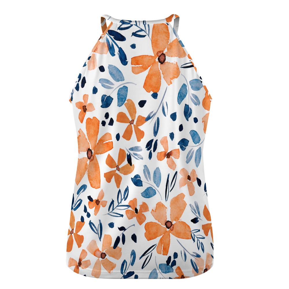 Floral Sleeveless Tank Top | Lightweight Summer Vacation Blouse