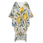 Lemon Kaftan Dress | Mediterranean Beach Cover-Up Resort Maxi