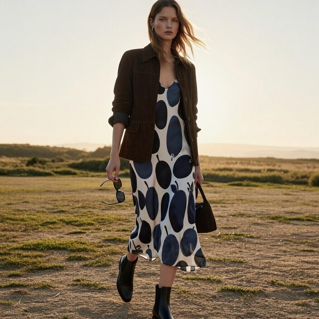 Olive Print Maxi Dress | Mediterranean Boho Resort Dress