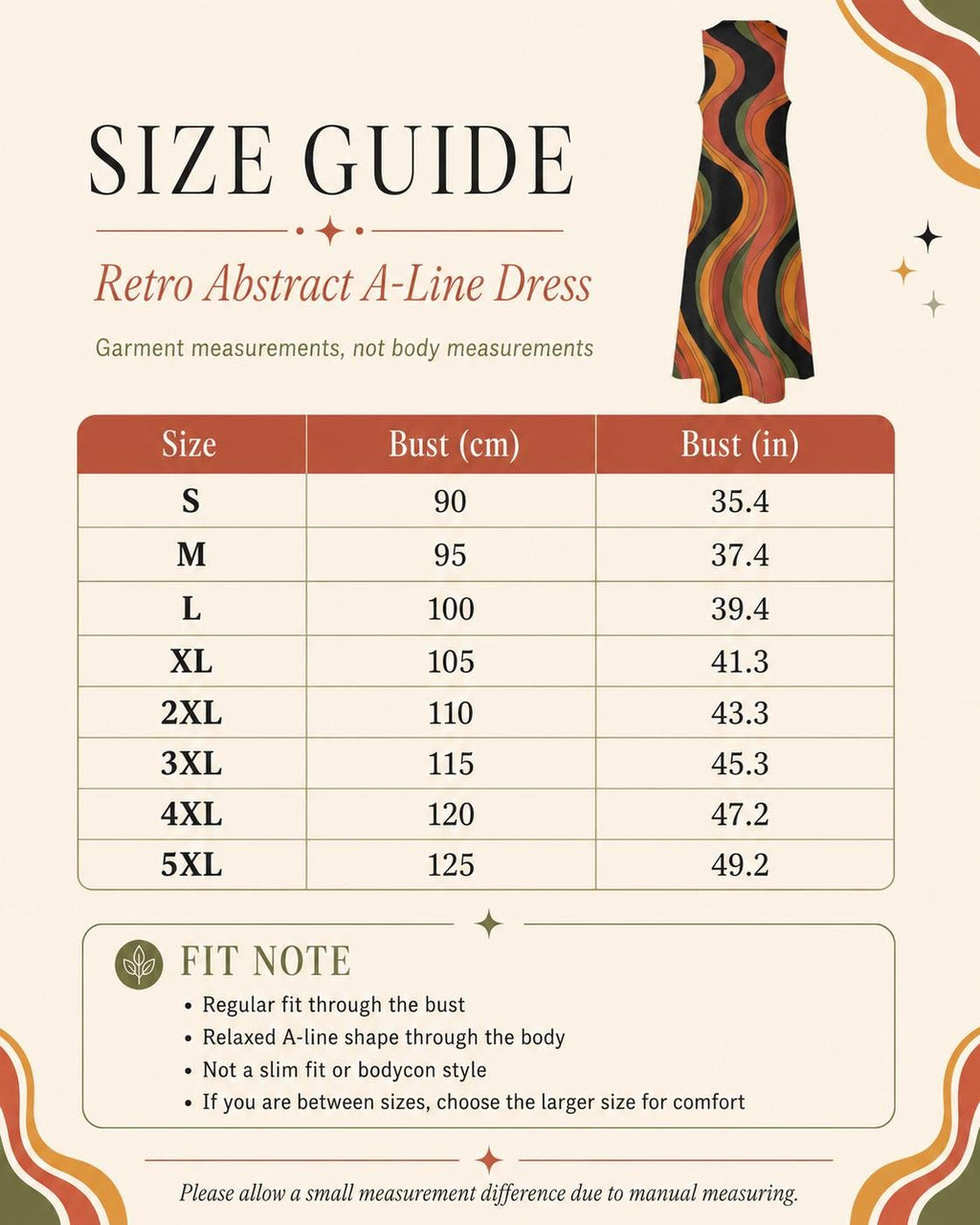 Retro Abstract A-Line Dress | 70s Earth Tone Pocket Dress