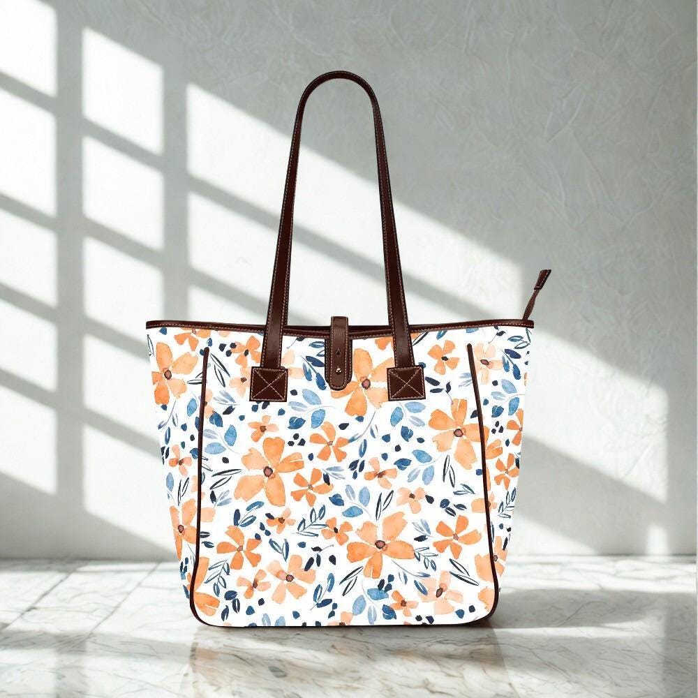 Boho Floral Tote Bag | Water-Resistant Summer Shoulder Bag
