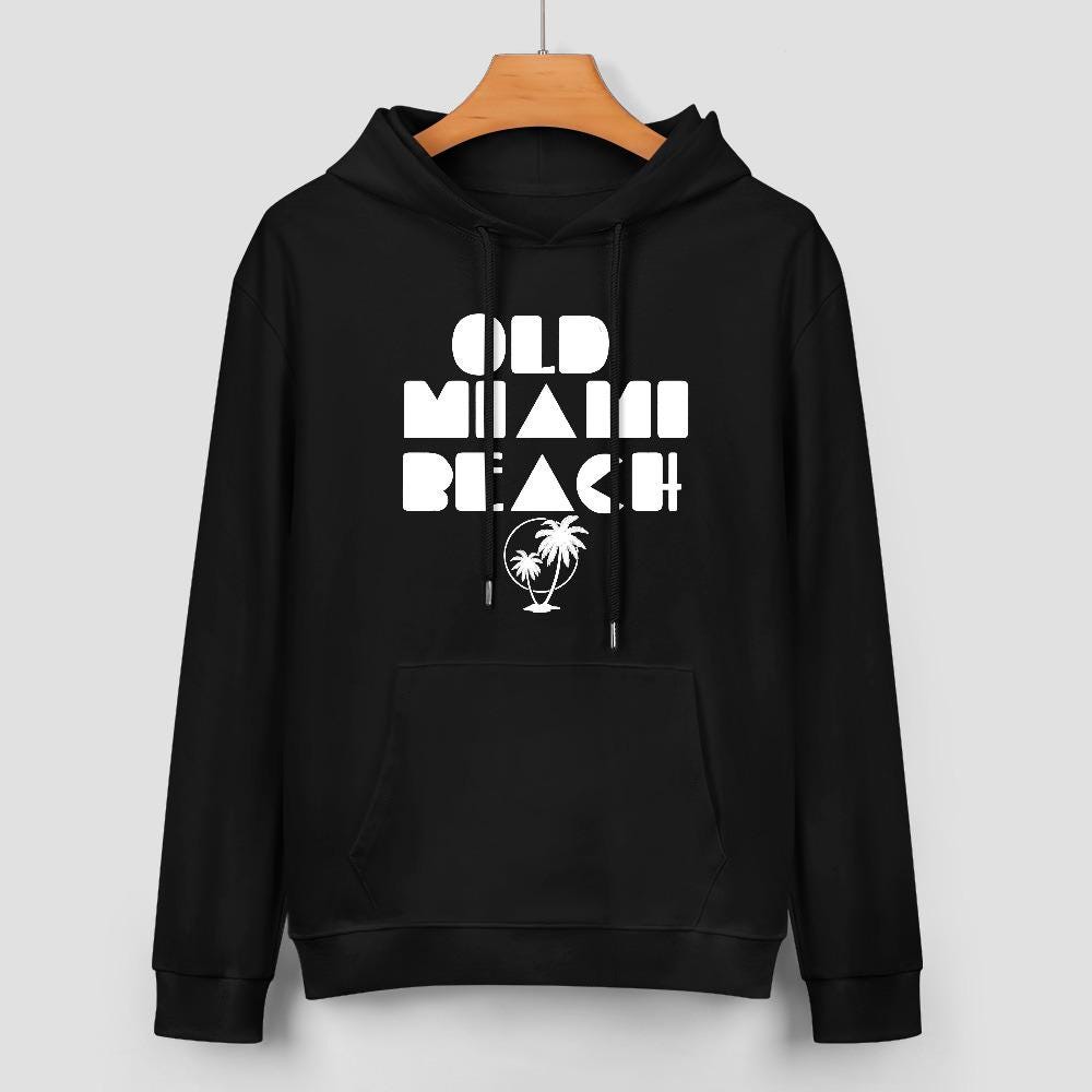 Old Miami Beach Hoodie | 70s Cotton Coastal Sweatshirt