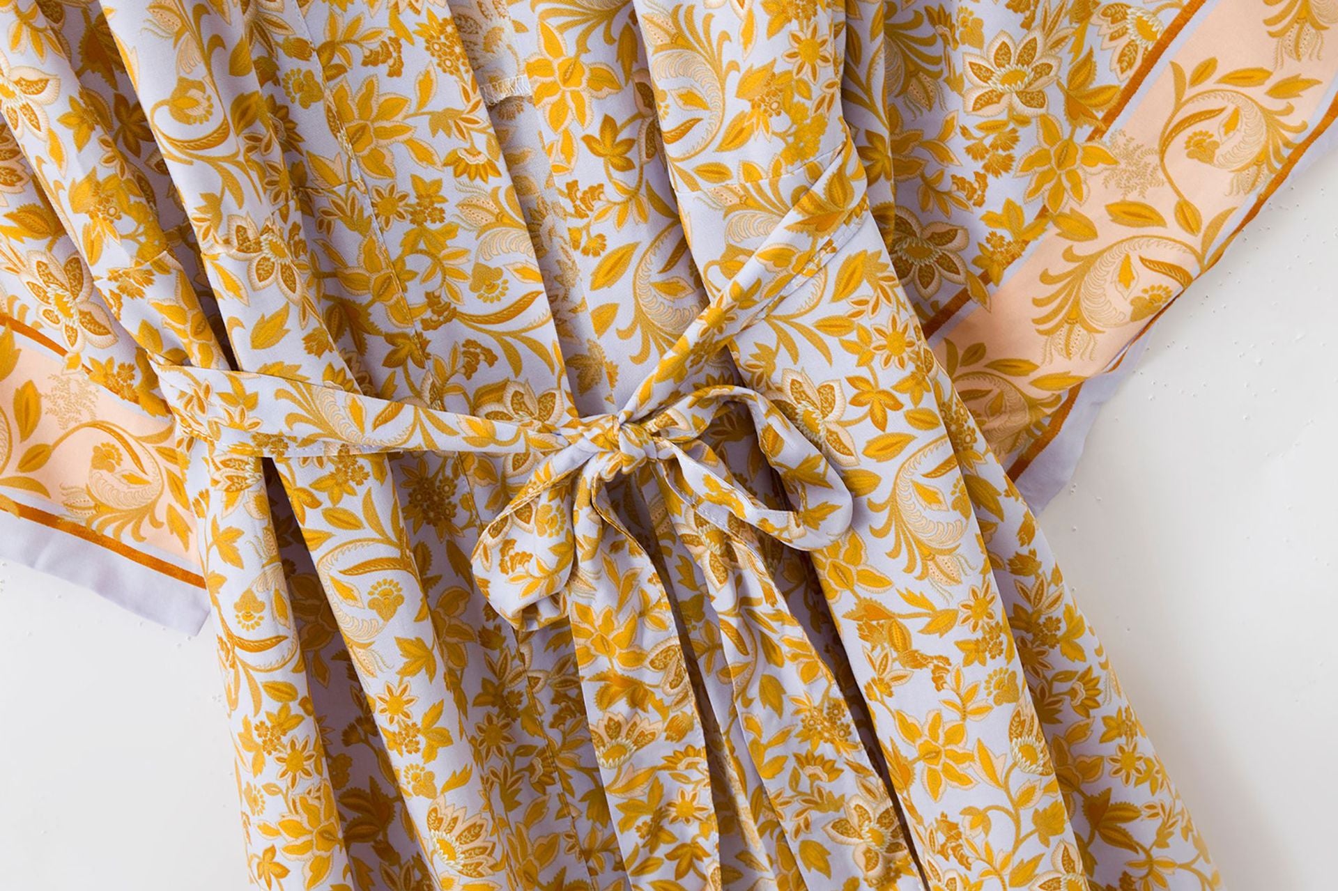 Long printed cotton kimono cardigan in sizes M to XL
