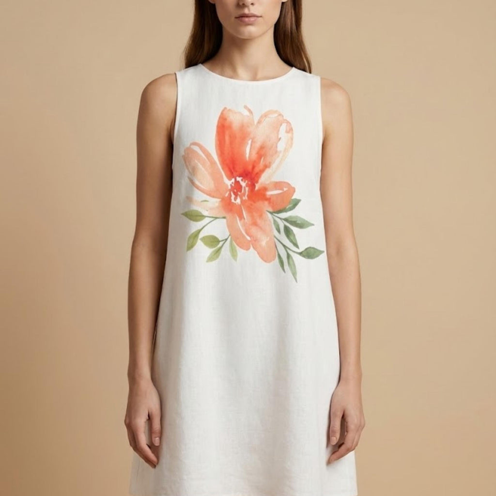 Floral A-Line Pocket Dress | Sleeveless Original Print Sundress