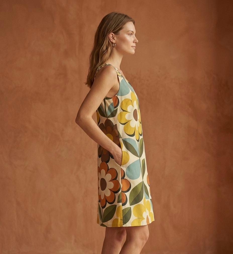 Retro Floral Mini Dress | Sleeveless Resort Vacation Dress