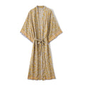 Women's 100% cotton printed long kimono