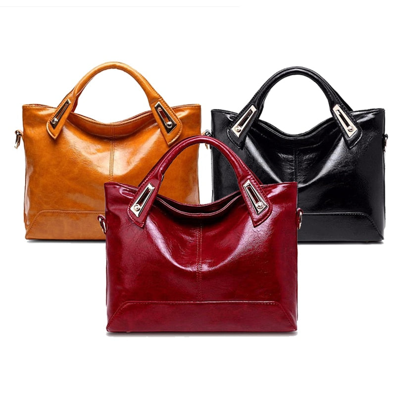 Women's structured PU shoulder bag, 32 × 25 × 14 cm