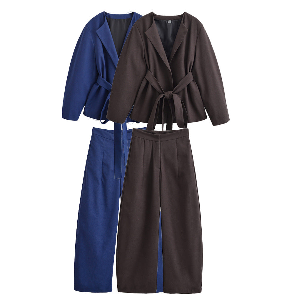 Women's kimono-style jacket and pants two-piece set