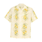Men’s Lemon Hawaiian Shirt | Yellow Resort Vacation Button-Up
