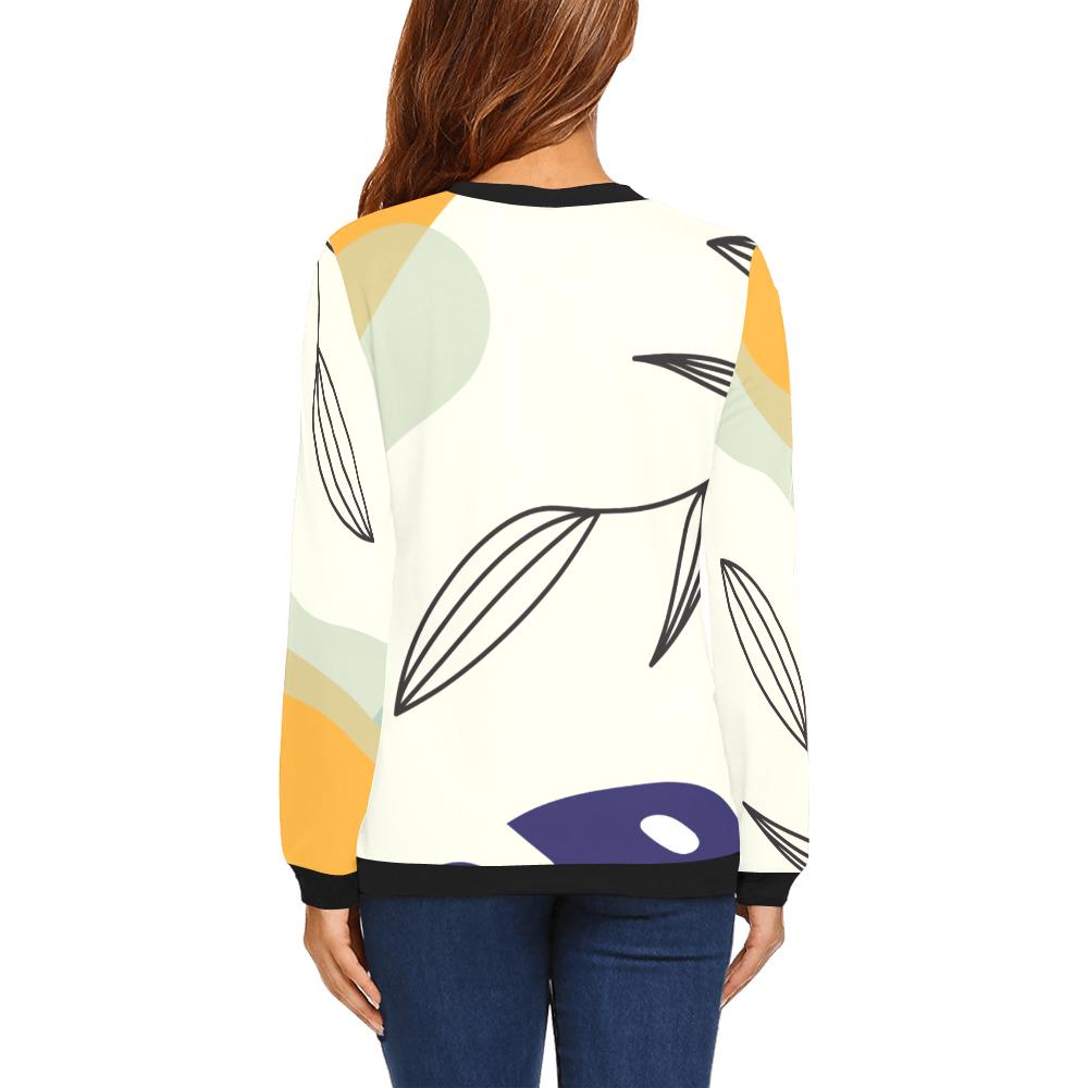 Abstract Leaf Sweatshirt | Minimalist Gallery Pullover
