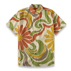 Men’s Cotton Resort Shirt | Retro Floral Mediterranean Button-Up