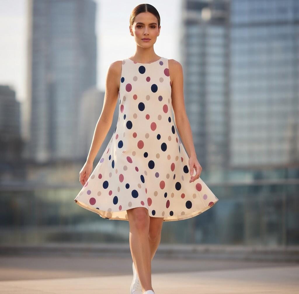 Polka Dot A-Line Pocket Dress | Sleeveless Summer Vacation Dress