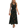 Forest Botanical Maxi Dress with Pockets | V-Neck Resort Dress