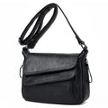 Women's genuine leather shoulder bag in six color options