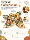 70s Floral Bow Scrunchie - hero view