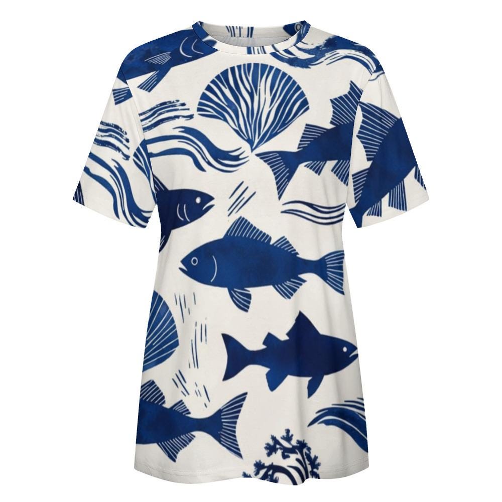 Sardine Cotton Graphic Tee | Amalfi Coastal Vacation Shirt