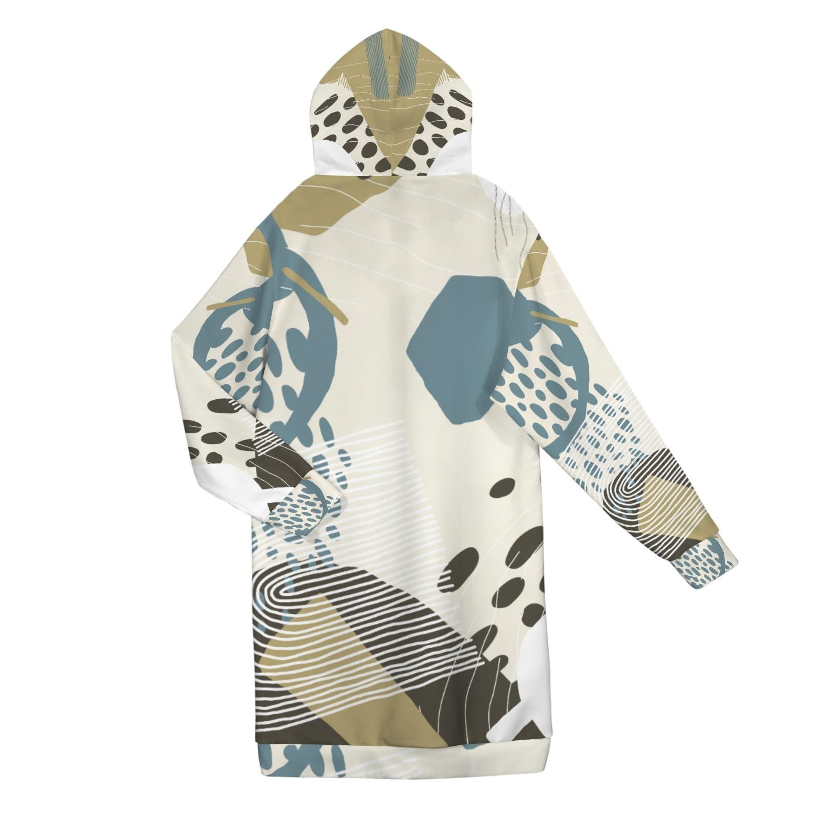 Abstract Geometric Zip Hoodie | Modern Art Streetwear