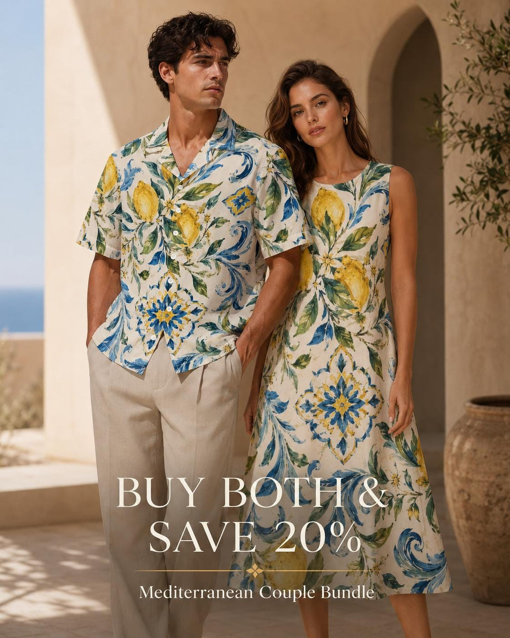 Men’s Lemon Cotton Poplin Shirt | Amalfi Resort Button-Up