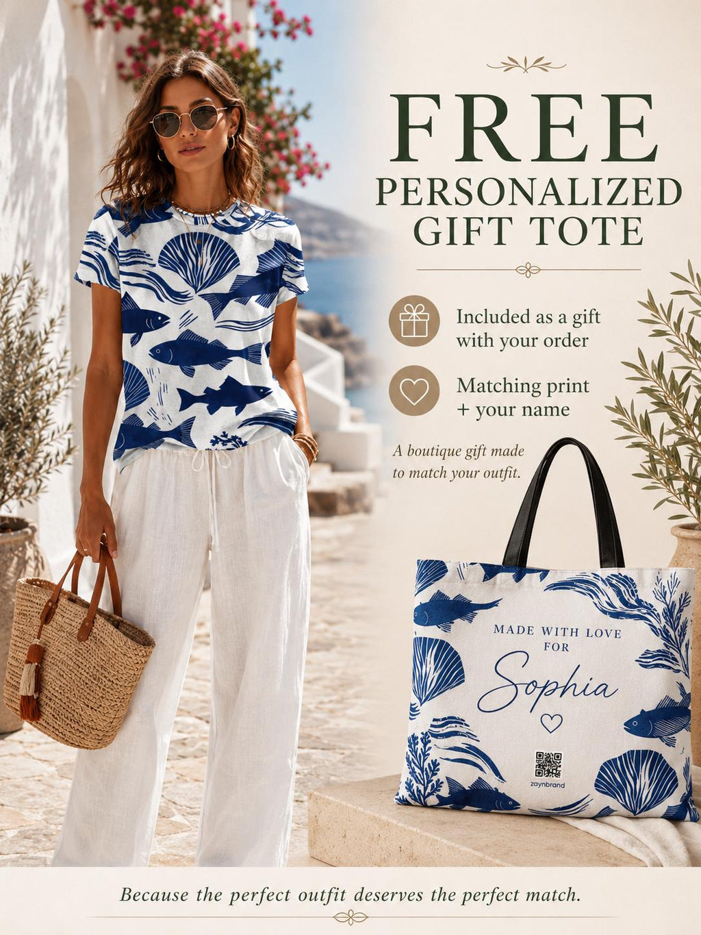 Sardine Cotton Graphic Tee | Amalfi Coastal Vacation Shirt