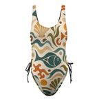 Mediterranean Fish One-Piece Swimsuit | Retro Coastal Swimwear