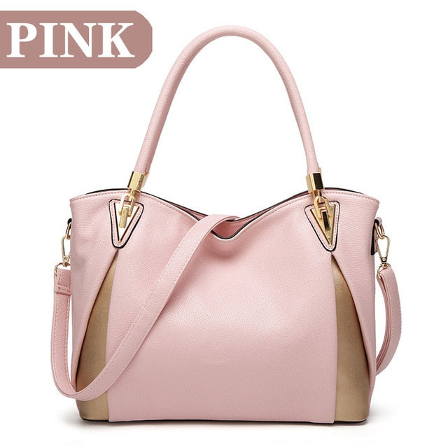 Women's PU zipper shoulder bag, approximately 31 × 13 × 25 cm