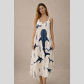 Whale Shark Maxi Dress | Ocean Print Coastal Resort Dress