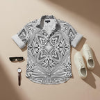 Black White Geometric Shirt | Unisex Baroque Artwear Top