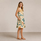 Mediterranean Fish A-Line Dress | Coastal Resort Pocket Dress