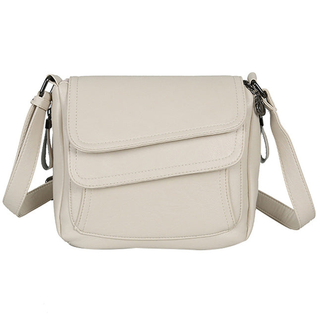 Women's genuine leather shoulder bag in six color options