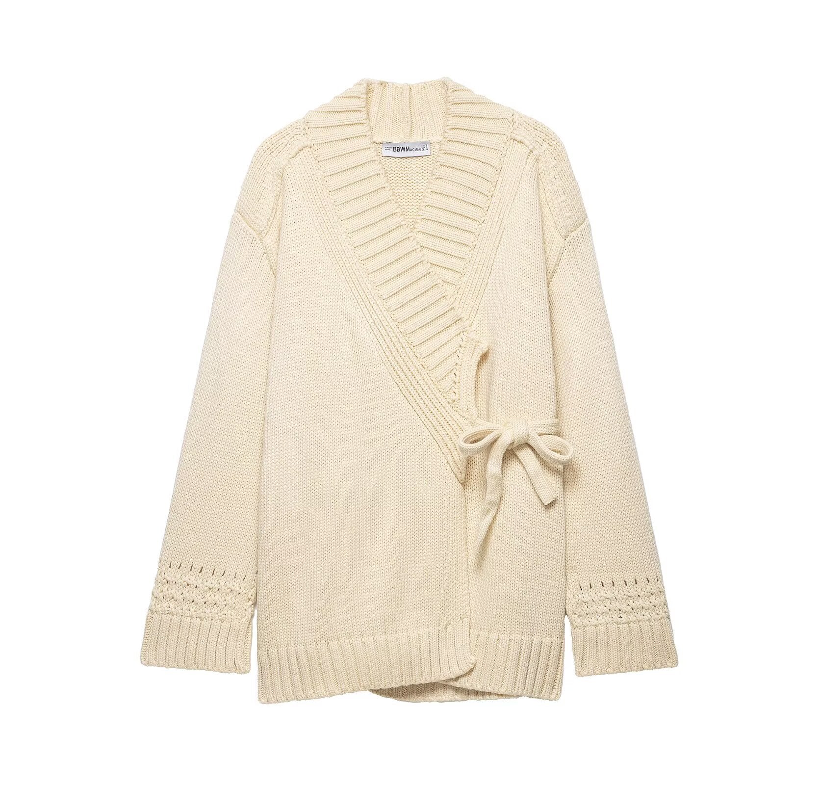 Women's apricot kimono cardigan in sizes S to L