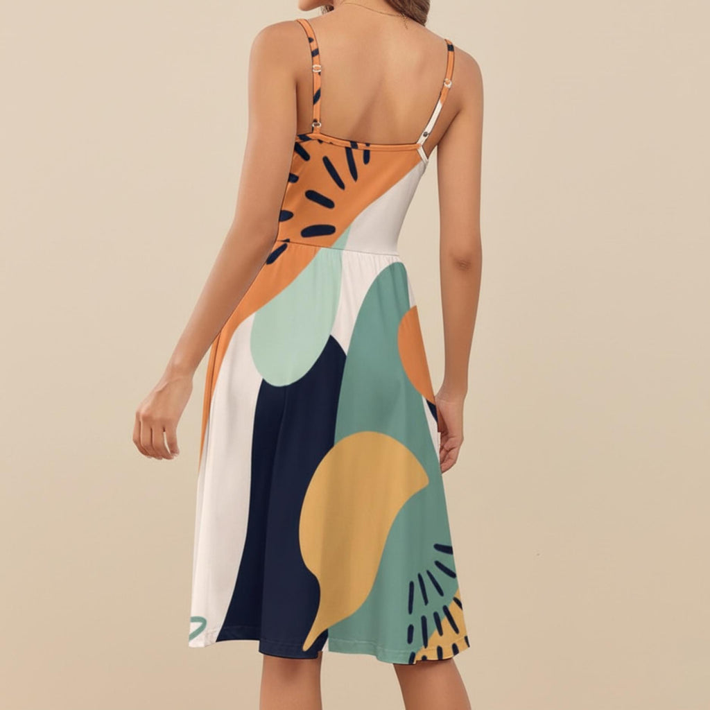 Pop Art Midi Dress | Colorful Resort Vacation Dress