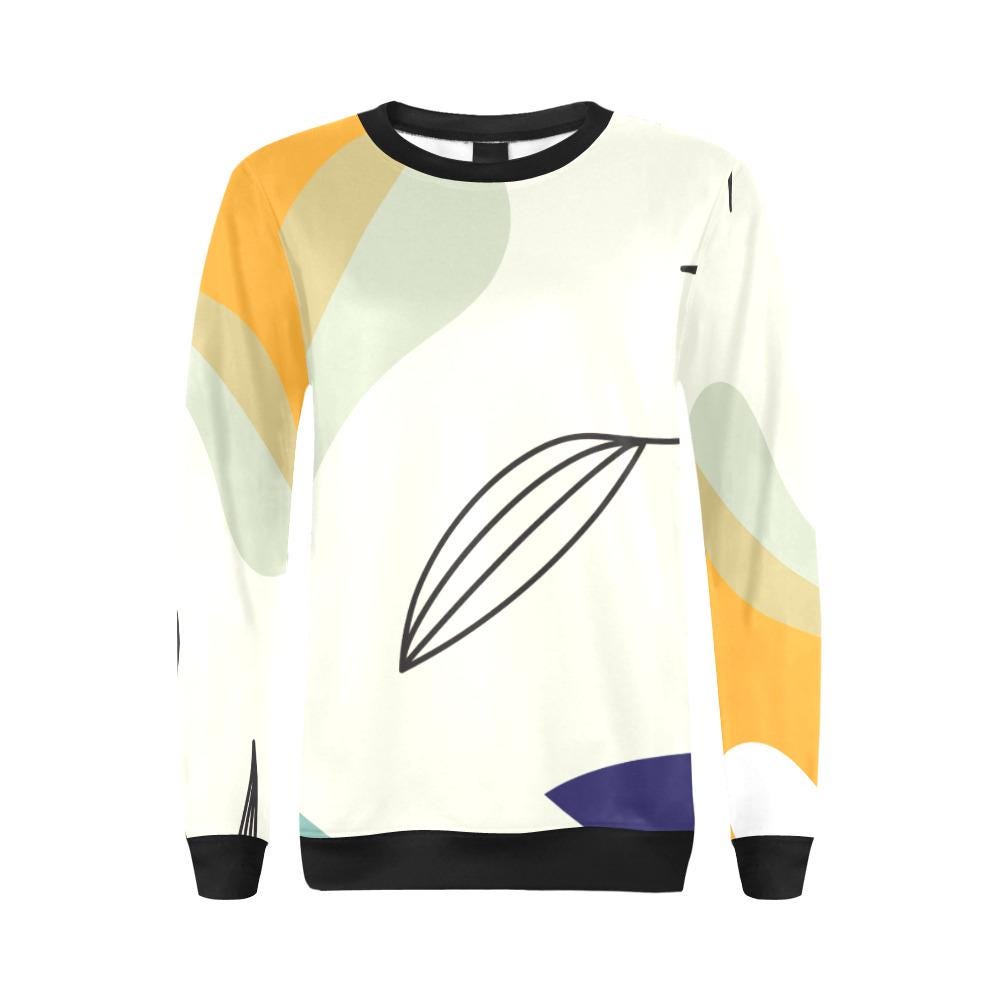 Abstract Leaf Sweatshirt | Minimalist Gallery Pullover