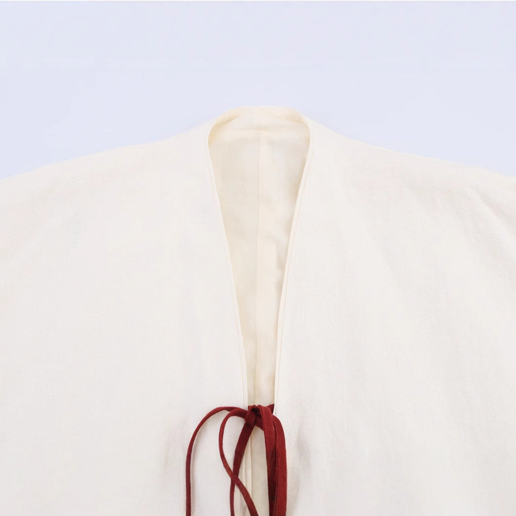 Women's long-sleeve polyester embroidered kimono jacket