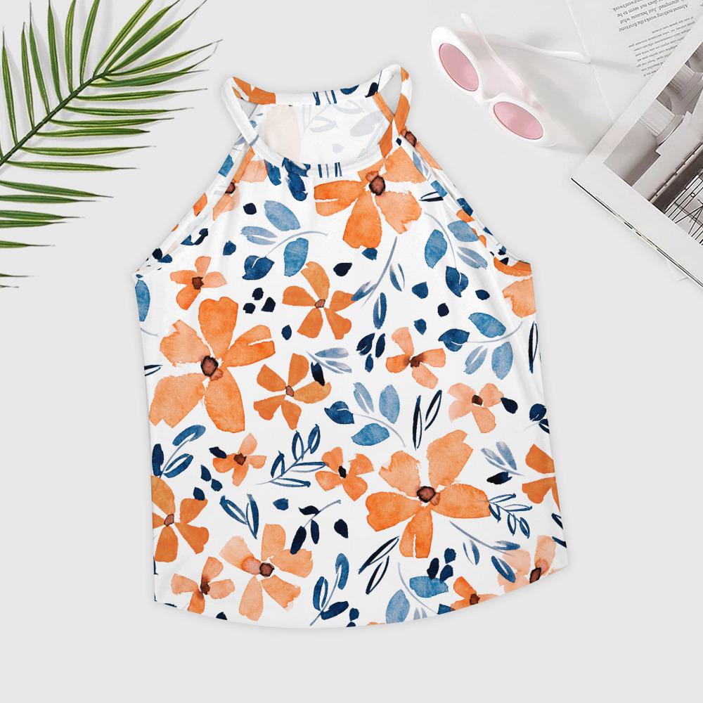 Floral Sleeveless Tank Top | Lightweight Summer Vacation Blouse