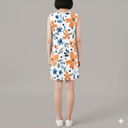 Boho Floral Mini Shift Dress | Sleeveless Summer Vacation Dress