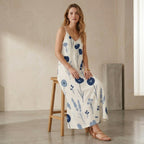 Floral A-Line Maxi Dress | Relaxed Sleeveless Vacation Dress