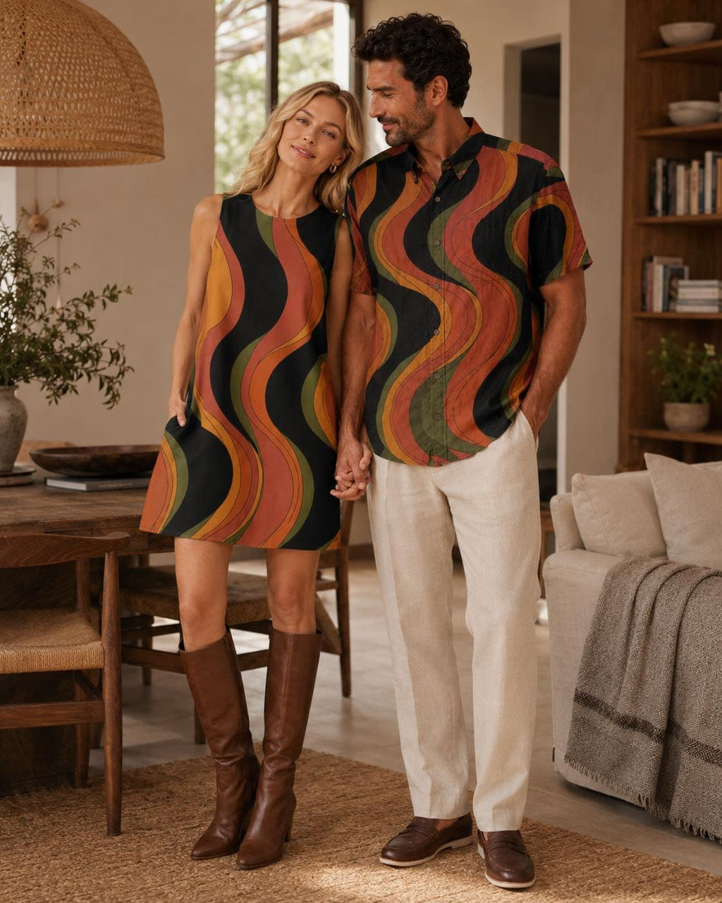 Retro Wave A-Line Mini Dress