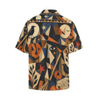 Men’s Retro Halloween Hawaiian Shirt | Geometric Pumpkin Eye
