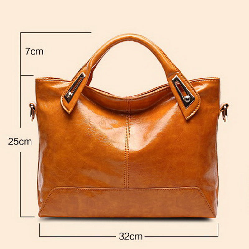 Women's structured PU shoulder bag, 32 × 25 × 14 cm