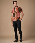 Men’s 70s Geometric Polo Shirt | Retro Resort Golf Polo