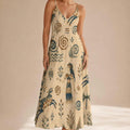 Greek Goddess Maxi Dress | Minoan Tribal Coastal Resort Dress
