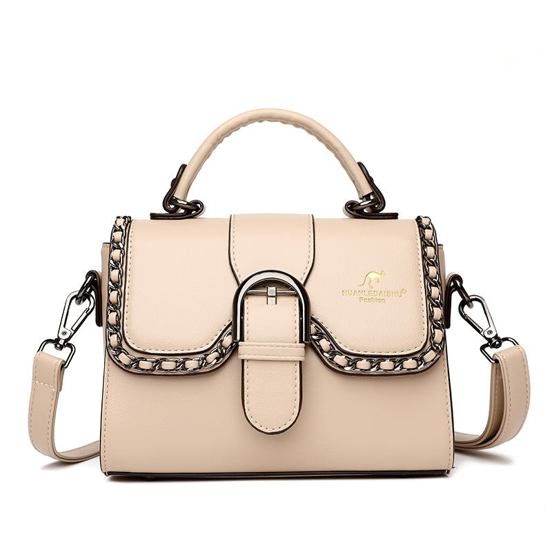 Women's PU flap shoulder bag with magnetic closure in seven colors