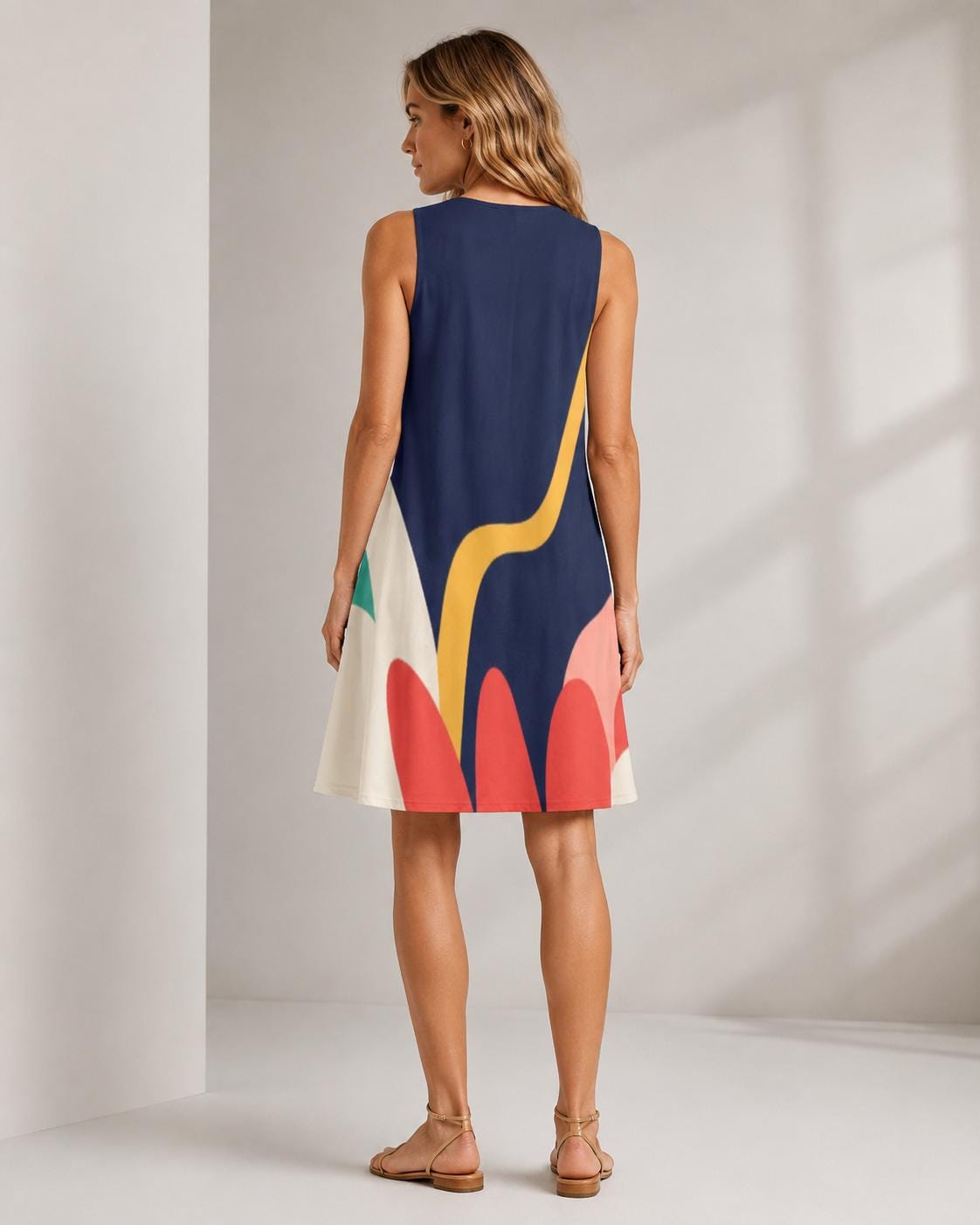 Amalfi Abstract Pocket Dress | Sleeveless Resort A-Line Dress